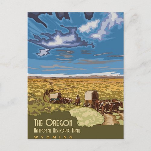 The Oregon National Historic Trail Wyoming Postcard