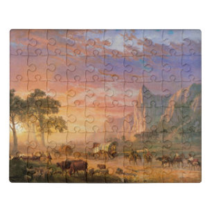 The Oregon Trail by Albert Bierstadt 1869 Jigsaw Puzzle