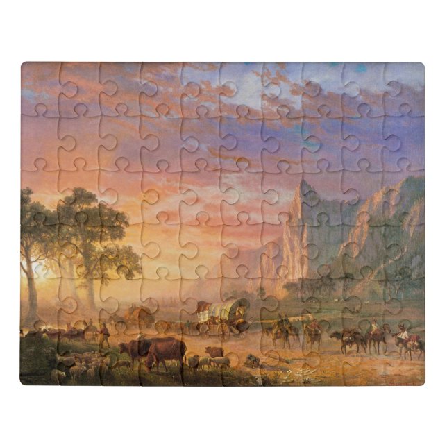 The Oregon Trail by Albert Bierstadt 1869 Jigsaw Puzzle (Puzzle Horizontal)