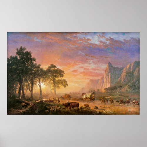 The Oregon Trail by Albert Bierstadt 1869 Poster