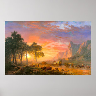 The Oregon Trail, by Albert Bierstadt Poster