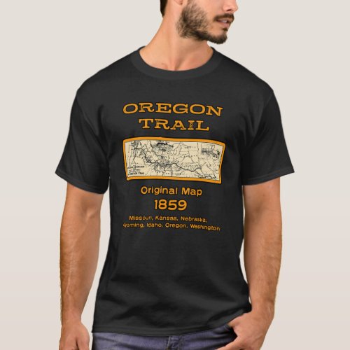 The Oregon Trail Map T_Shirt