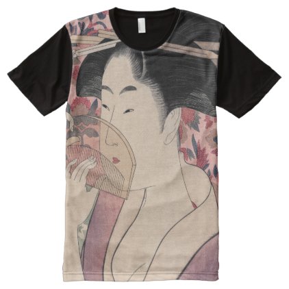 The Oriental Beauty, Kushi by Kitagawa Utamaro All-Over-Print T-Shirt