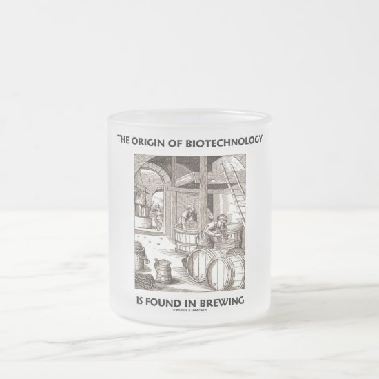 The Origin Of Biotechnology Is Found In Brewing Frosted Glass Coffee Mug
