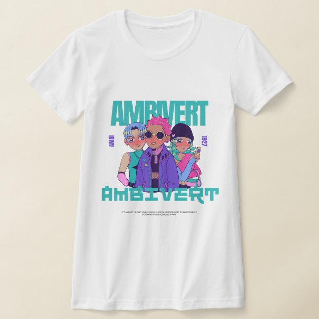 The Origin of the Word “Ambivert” T-Shirt (Laydown)