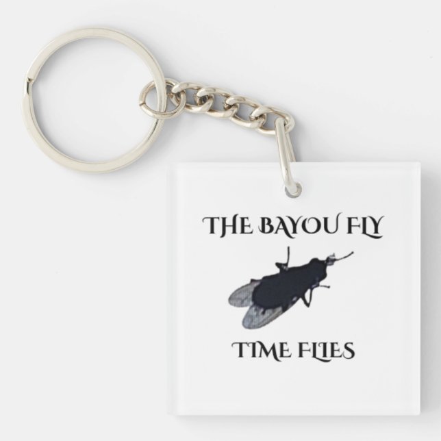 The Original Bayou Fly  Time Flies Keychain (Front)
