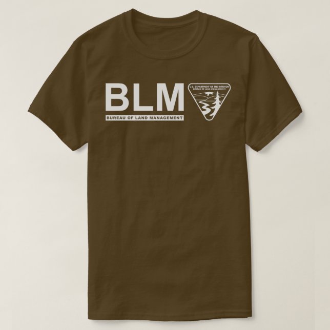 The Original BLM Bureau of Land Management White T-Shirt (Design Front)