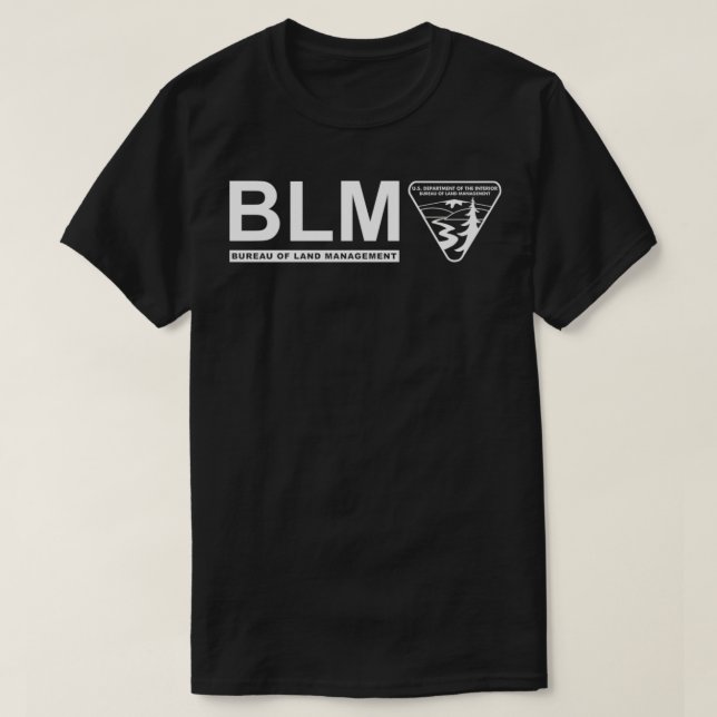 The Original BLM Bureau of Land Management White T-Shirt (Design Front)