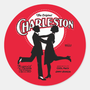 The Original Charleston Dance Sheet Music 1923 Classic Round Sticker
