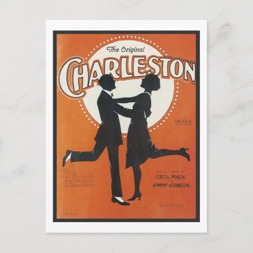 The Original Charleston Vintage Songbook Cover Postcard