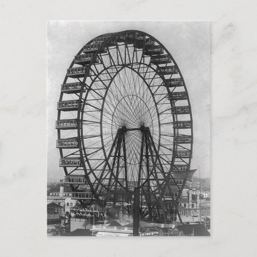 The Original Ferris Wheel At the Columbia Expositi Postcard