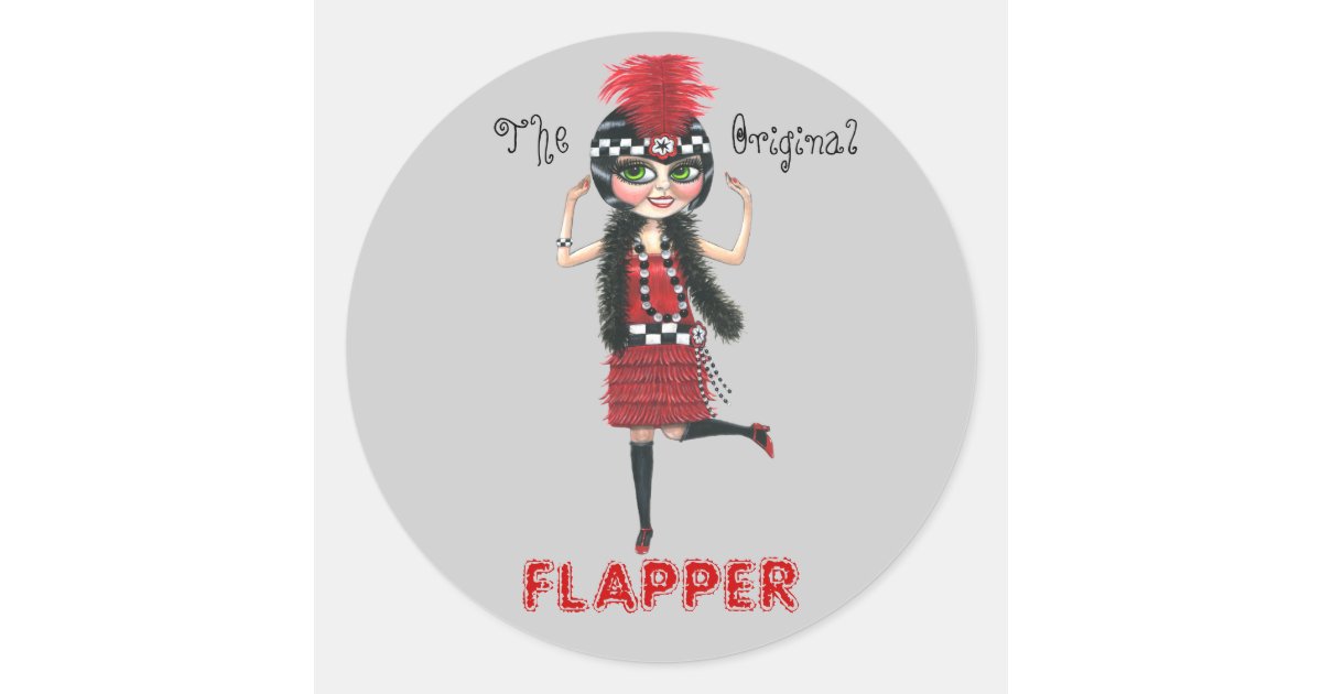 The Original Flapper Roaring '20s Sticker Cute | Zazzle