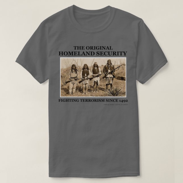 The Original Homeland Security Fighting Terrorism  T-Shirt (Design Front)