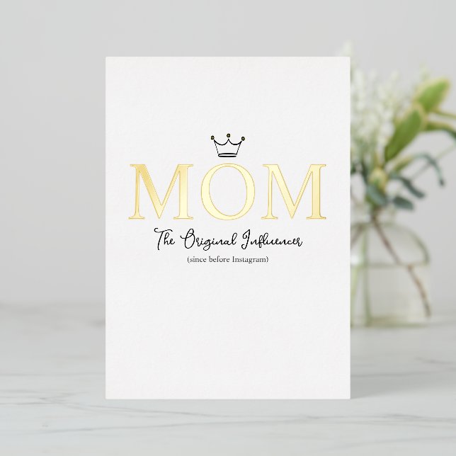 The Original Influencer Mom Foil Holiday Card (Standing Front)