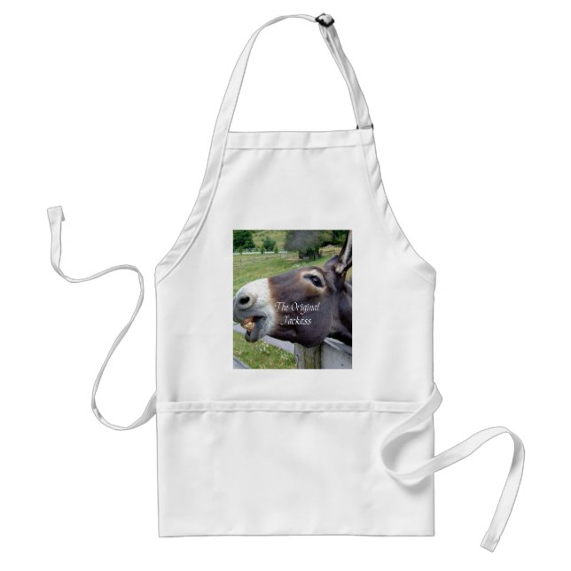 The Original Jackass Funny Donkey Mule Farm Animal Adult Apron (Front)