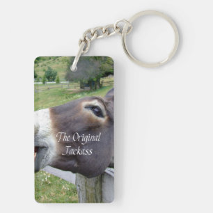 The Original Jackass Funny Donkey Mule Farm Animal Keychain