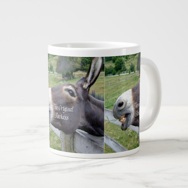 The Original Jackass Funny Donkey Mule Farm Animal Large Coffee Mug (Front Right)