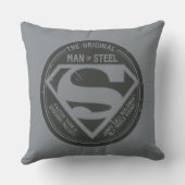 The Original Man of Steel Throw Pillow (Back)