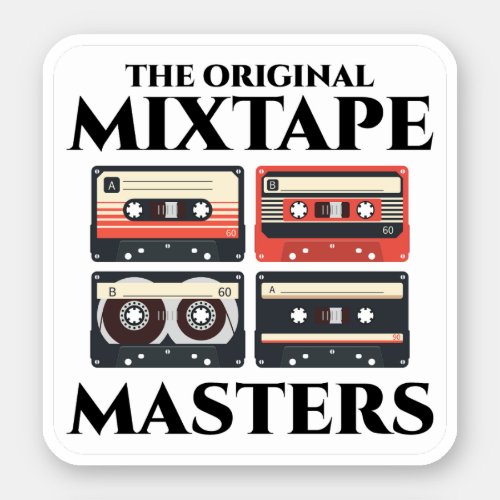 The Original Mixtape Masters 80s Cassette Tape Sticker