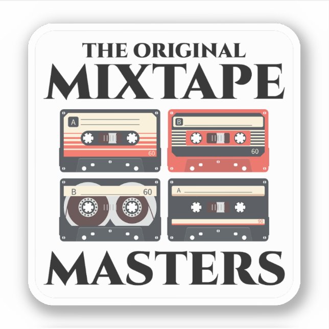 The Original Mixtape Masters: '80s Cassette Tape Sticker (Front)