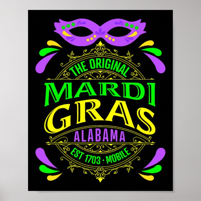 The Original Mobile Alabyma Mardi Gras 2025  Poster (Front)