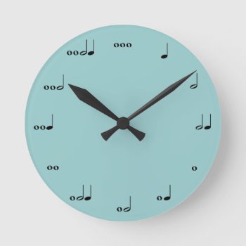 The Original Music Note Clock by MarshallArtsInk at Zazzle