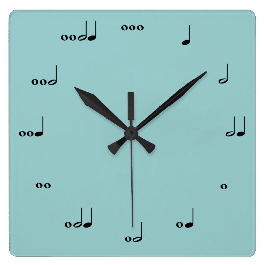 BLUE MUSIC NOTES WALL CLOCK PERSONALIZED GIFT MUSICIAN PIANO INSTRUMENT TEACHER
