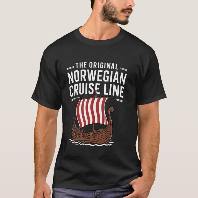 The Original Norwegian Cruise Line Viking Ship T-Shirt (Front)