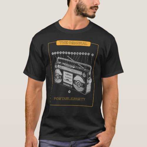 The Original Portable Party Retro Boombox  T_Shirt