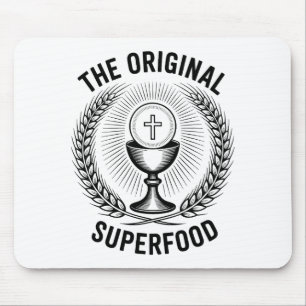 The Original Superfood Eucharist Catholic M  Mouse Pad