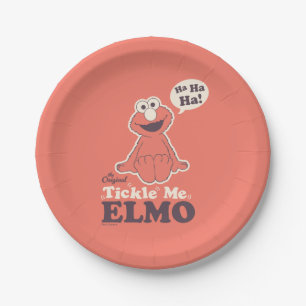 The Original Tickle Me Elmo Paper Plates