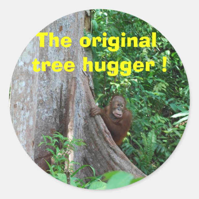 The original tree hugger - sticker (Front)