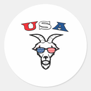 The Original Usa The Goat Classic Round Sticker