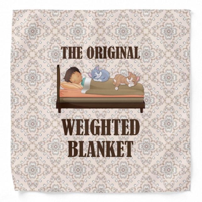 The Original Weighted Blanket Cute Cat Lover Bandana (Front)