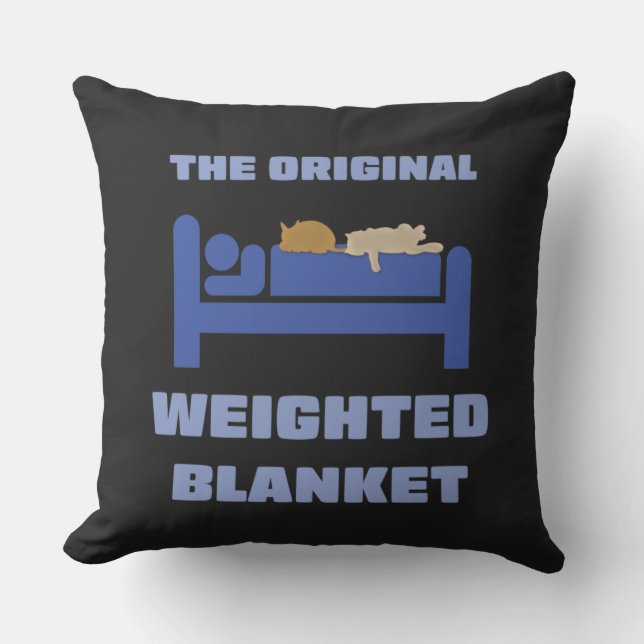 The Original Weighted Blanket Icons Outdoor Pillow (Front)