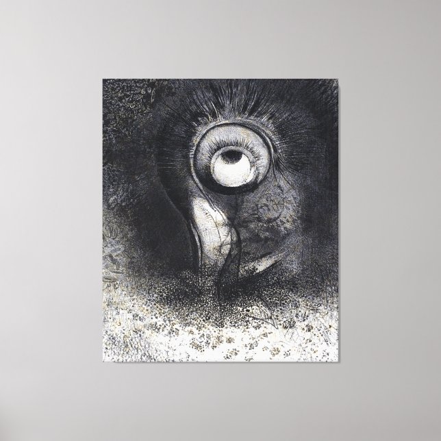 The Origins drawing by Odilon Redon Canvas Print (Front)