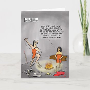 The Origins Of Housework Card by bad_Onions at Zazzle