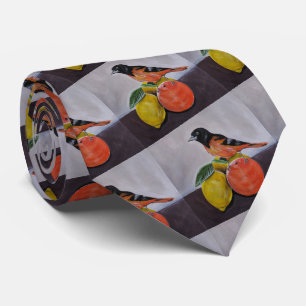 The Oriole's Restful Pose Painting by Alfred Fox Neck Tie