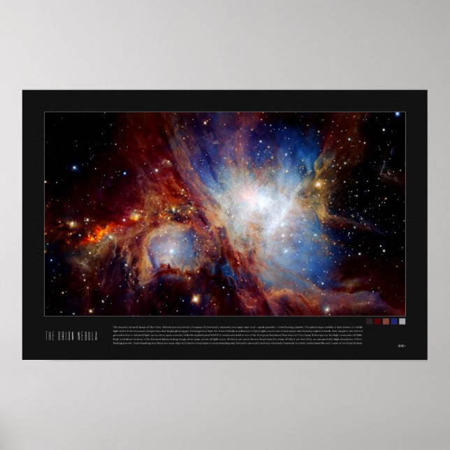 The Orion nebula (Messier42, M42) Poster (Front)