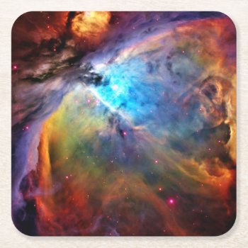 The Orion Nebula Square Paper Coaster by TheWorldOutside at Zazzle