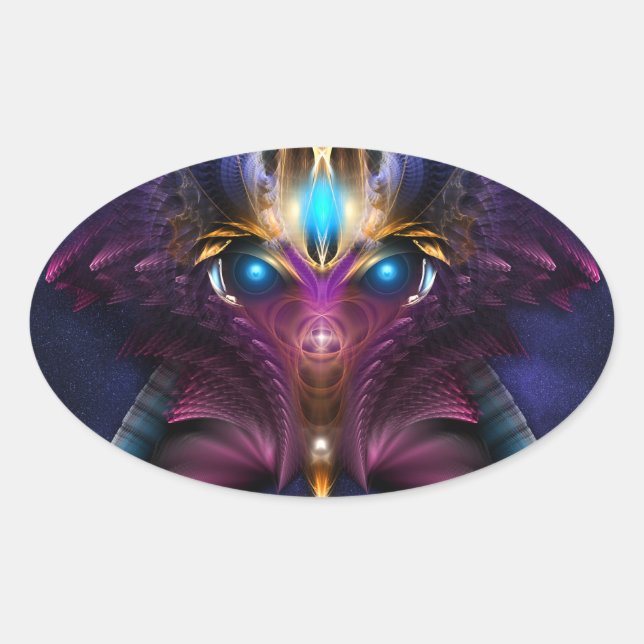 The Orkolon Starfield Oval Sticker (Front)