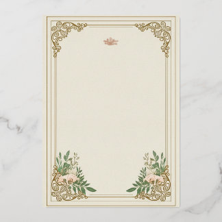 The Ornamental Flourish Wedding Invitation Foil Invitation