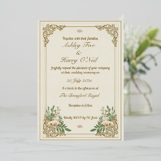 The Ornamental Flourish Wedding Invitation Foil Invitation