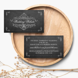 The Ornate Chalkboard Wedding Collection Enclosure Card