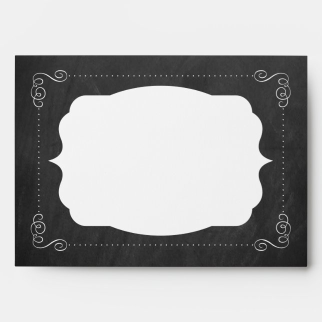 The Ornate Chalkboard Wedding Collection Envelope (Front)