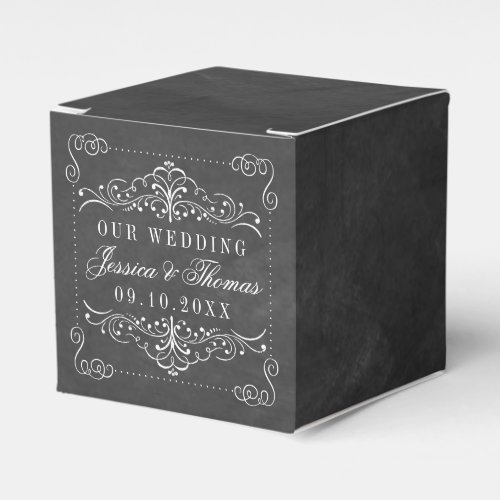 The Ornate Chalkboard Wedding Collection Favor Boxes