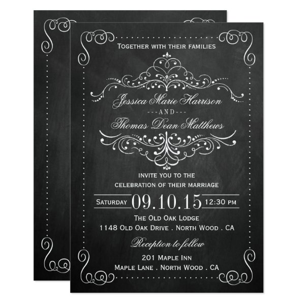 256712607318570698 The Ornate Chalkboard Wedding Collection - Invites