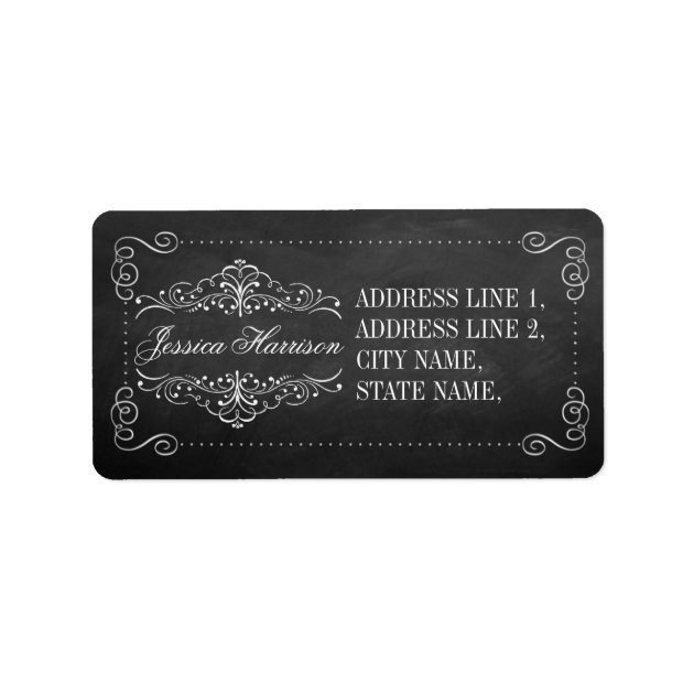 The Ornate Chalkboard Wedding Collection - Labels