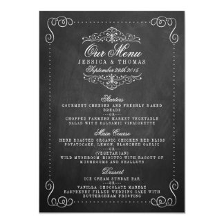 The Ornate Chalkboard Wedding Collection - Menus Card