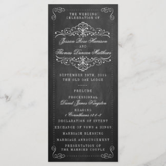 The Ornate Chalkboard Wedding Collection - Program